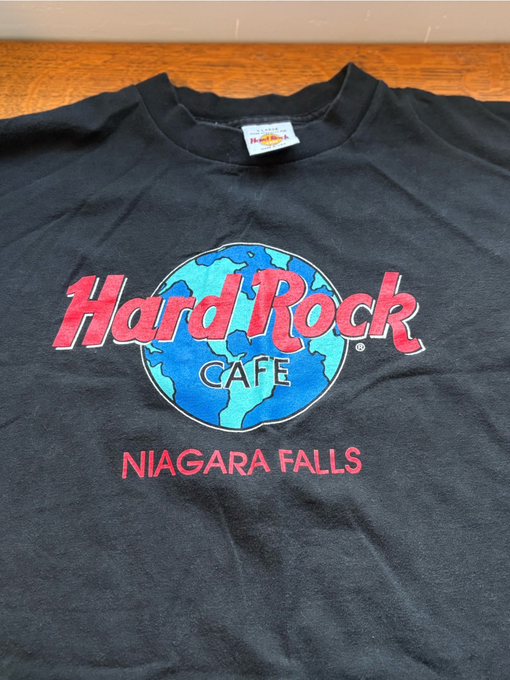 Vintage Hard Rock Cafe Niagara Falls Black Graphic T-Shirt Unisex XL Music Band